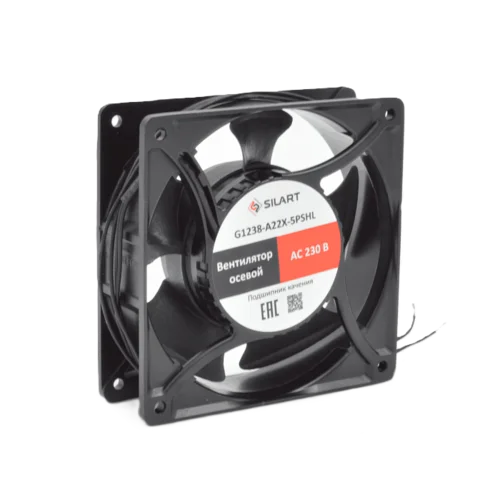 Вентилятор осевой SILART, 120x120x38, 220 VAC, подшипник скольжения Вентилятор осевой SILART, 120x120x38, 220 VAC, подшипник скольжения